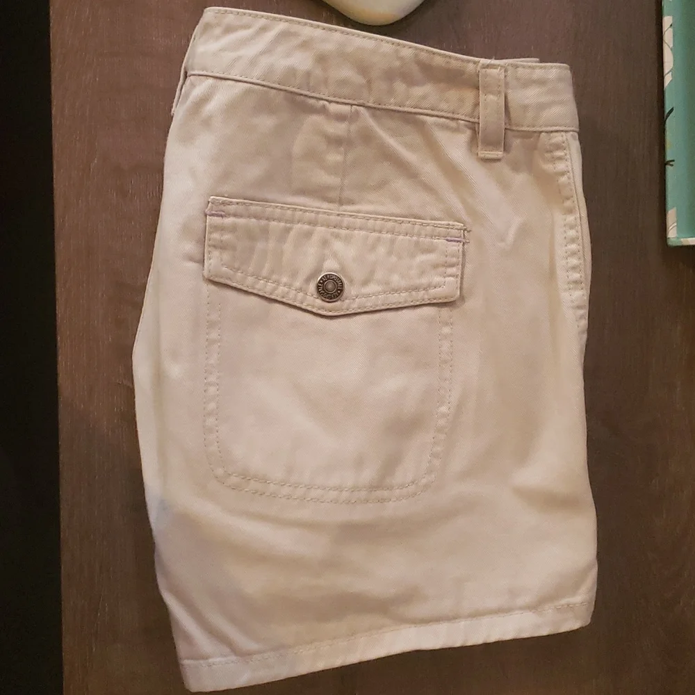 Aeropostale khaki shorts purple trim inside waist - Picture 4 of 4